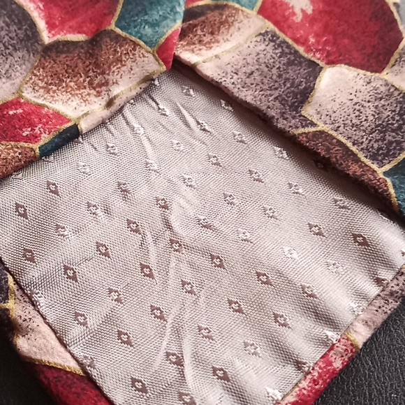 Tie 100% Italian Silk Multicolored - Picture 6 of 8